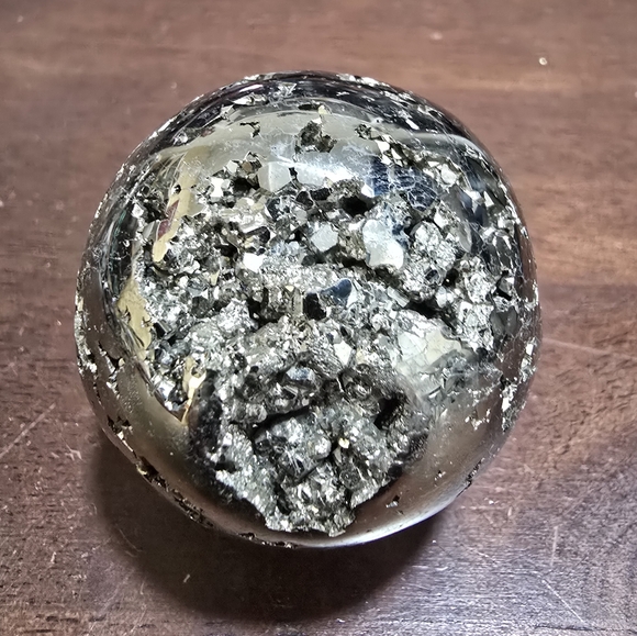 Pyrite Crystal Sphere 48mm - Picture 1 of 14